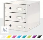 Zásuvkový box Leitz Click &amp; Store - 3 zásuvky / bílá