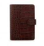 Filofax Classic Croc A6 osobní týdenní kaštanová