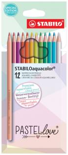Trojhranné pastelky STABILOaquacolor® - 12 barev
