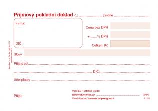 Baloušek příjmový pokladní doklad - A6 / nečíslovaný / 50 listů / ET020