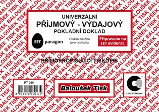 Baloušek univerzální příjmový a výdajový pokladní doklad - A6 / nečíslovaný / 50 listů / NCR / PT060