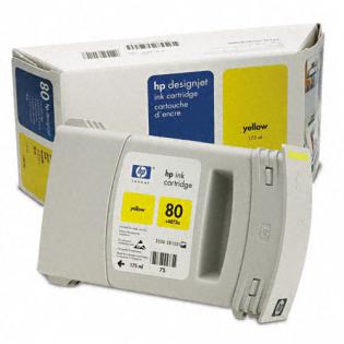 HP žlutý (yellow) inkoust, No.80, C4873A HP žlutý (yellow) inkoust, No.80, C4873A
