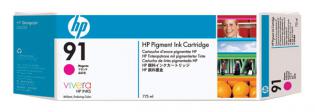 HP purpurový (magenta) inkoust, No.91, C9484A