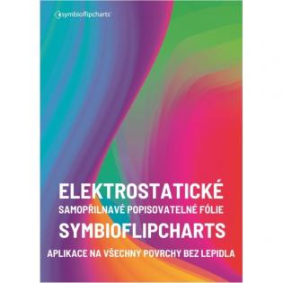 Popisovatelné fólie elektrostatické Symbioflipcharts 500x700 mm oranžové