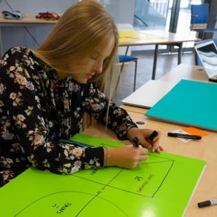 Popisovatelné fólie elektrostatické Symbioflipcharts 500x700 mm růžové