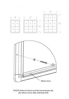 Venkovní vitrína 2x3, horizontální, 108x133cm