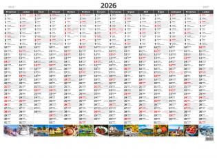 Plánovací roční nástěnná mapa - obrázková / N220