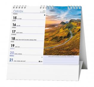 Kalendář stolní MINI - Příroda, hory, řeky  / BSL5