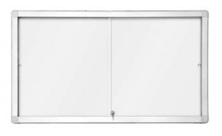 Vitrína 2x3 s posuvnými dveřmi 141x101cm, magnet