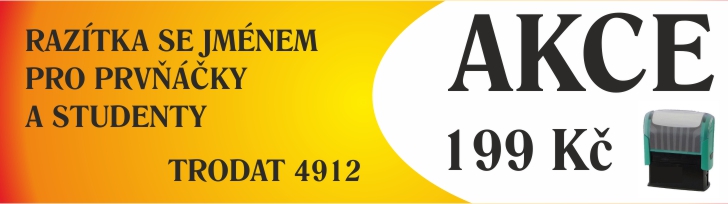 Akce - razítko se jménem