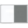 Kombinovaná tabule 2x3, 90x120cm, filc/magnet, šedá